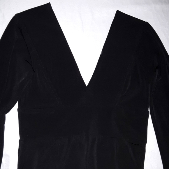 Moda International Black Double V-Neck Dress Size XS - Picture 5 of 7